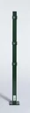 Post with base, integrated mounting plate, green, 1300 x 40 x 40 mm