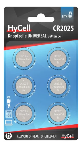 "Lithium button cell batteries CR2025 image"