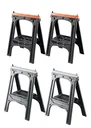 Plastic all-purpose trestle set of 2, load capacity per trestle 300 kg, grey