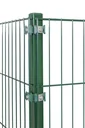 Corner posts for single-rod and double-rod fence panels