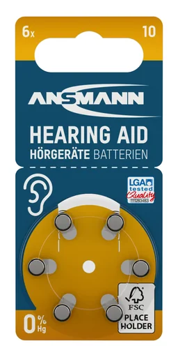 "Hearing aid batteries type 10 / PR70 image"