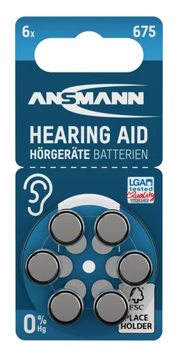 "Hearing aid batteries type 675 / PR44 image"
