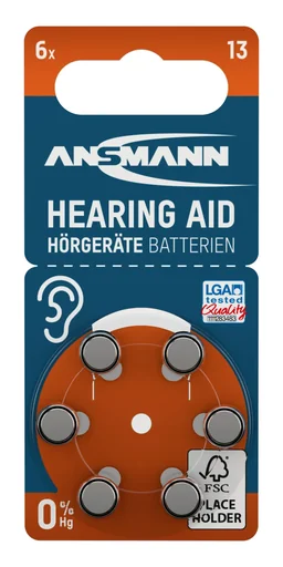 "Hearing aid batteries type 13 / PR48 image"