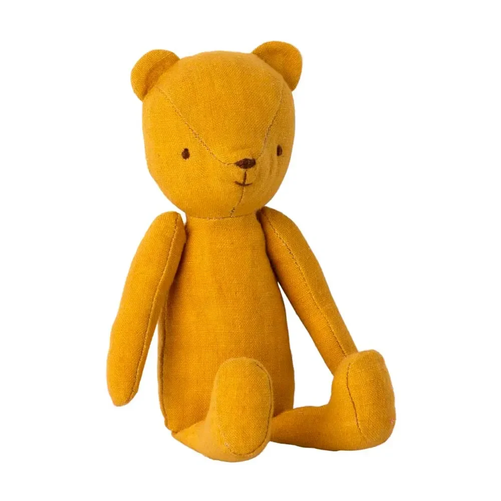 "Maileg fabric toy Teddy junior mustard image"