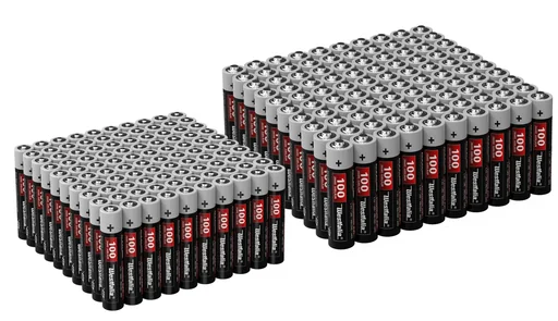 "Red Alkaline Mignon (AA) Batteries - 100 pieces image"