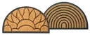 Coconut combo mat RINGS, 75 x 45 x 2.2 cm, semicircular