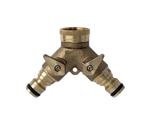 "2-way water distributor for 1/2" + 3/4" / faucet connection / faucet adapter image"
