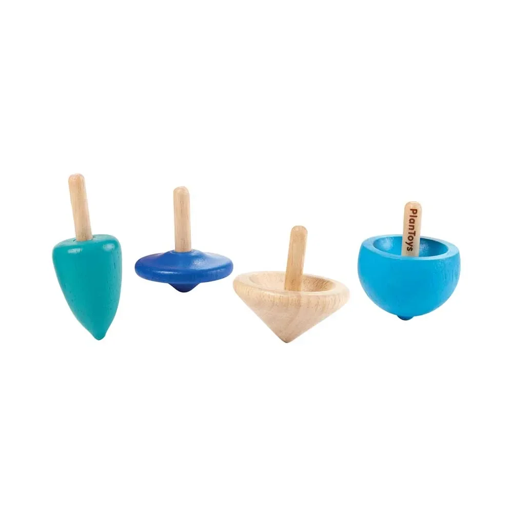 "Plan Toys Kinder Kreiselbet Wood Blue Blue image"