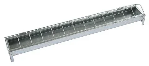 "Feeding trough for chickens, galvanized, 75 x 10 cm image"