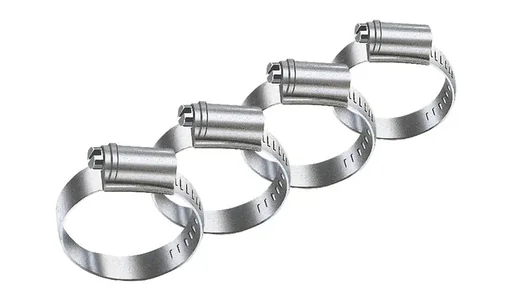 "4-piece hose clamp set, galvanized 10-16 mm image"