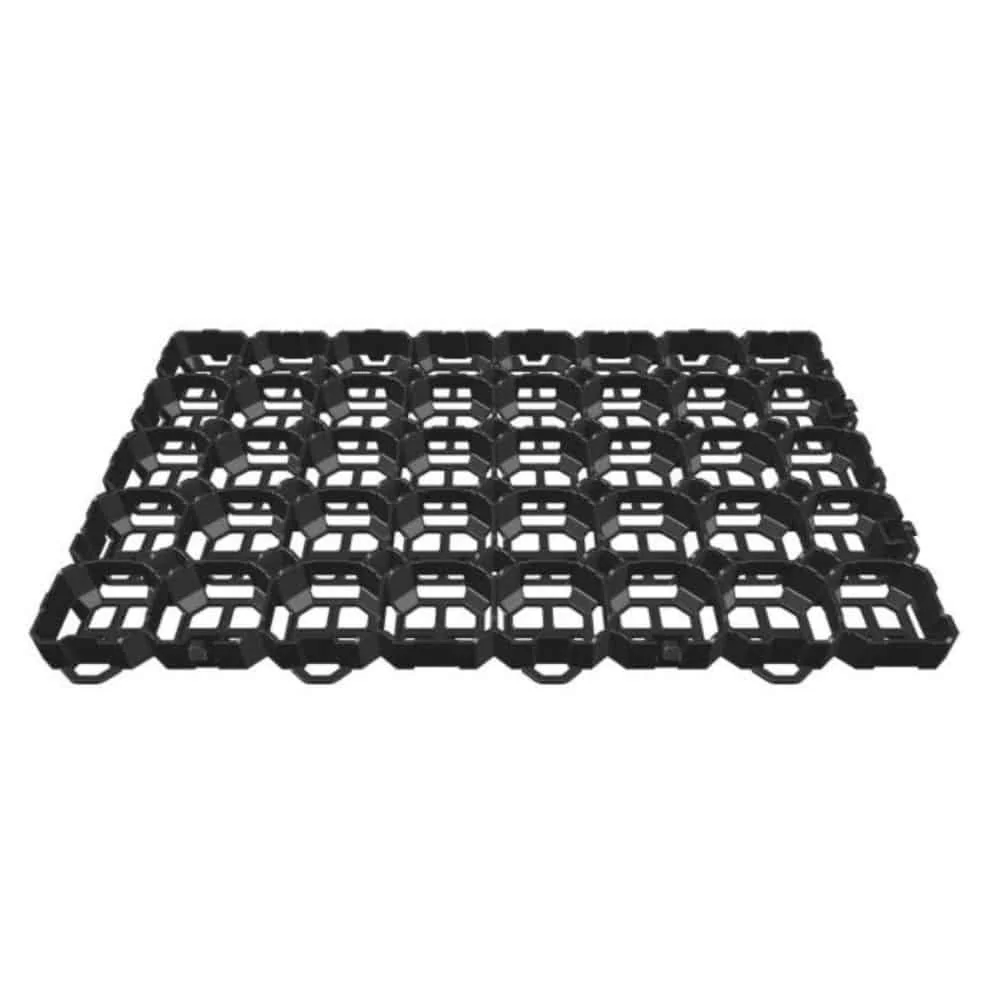 "Black Grass Pavers RKP6 - Durable, Permeable and Eco-Friendly Lawn Grid 57x38x4cm image"