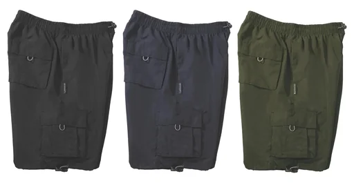 "Men's elasticated shorts, navy, size XXL image"