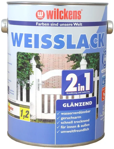 "White varnish 2in1 glossy, 2500 ml image"