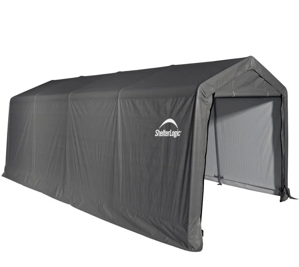 "Foil Garage 18.3 m², gray, 300×610 cm – Garage-in-a-Box, DuPont Steel Frame, Weatherproof image"