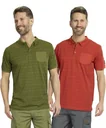 Patterned polo shirt, color olive, size M