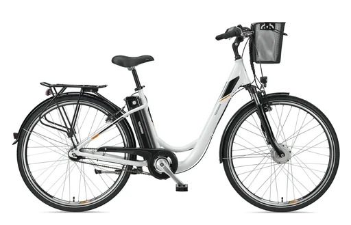 "Women's aluminum city e-bike 28 inches, frame height 49 cm, 7-speed hub gear, pure white, RC840 Multitalent image"