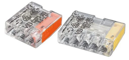 "Micro plug-in terminals, 100 pieces, 5 x 0.5 - 2.5 mm², transparent image"