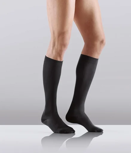 "Travel support stockings, microfiber, pack of 2, size L (41-43), black image"