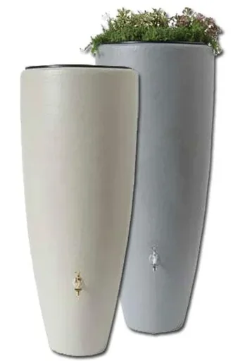 "2 in 1 rain barrel, water container, 300 liters, mocha image"