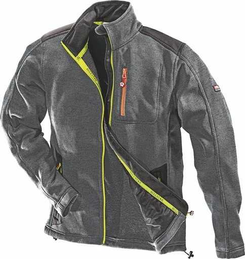 "Ultra softshell knitted fleece jacket, black-grey, size XL image"