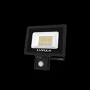 LED floodlight in black with motion detector offers 50 W, 3000 K (warm white), 5000 lm & IP65 protection