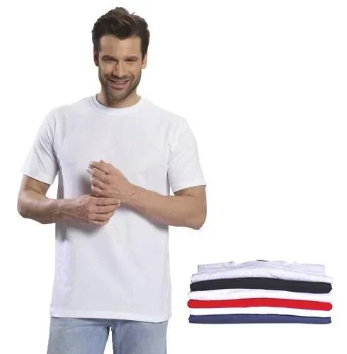 "T-shirt with round neck, color ash grey size L image"