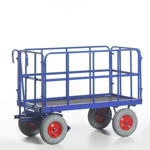 "Hand truck with tubular steel walls, load capacity 700 kg, loading area 1130 x 730 mm, wheel size 260 x 85 mm image"
