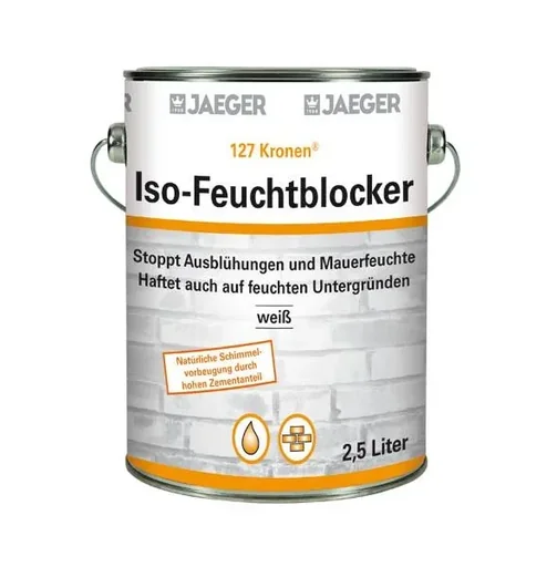 "Insulating paint - moisture blocker, white, 750 ml, brushable and rollable image"