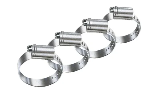"4-piece hose clamp set, galvanized 16-25 mm image"