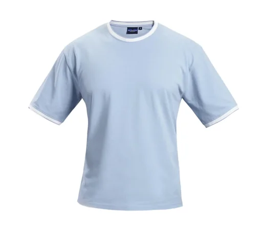 "T-shirt cotton pique, color denim blue, size M L image"