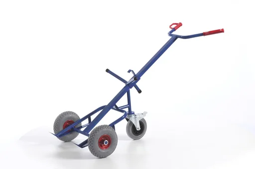 "Barrel cart with support wheel pneumatic tires 260 mm image"