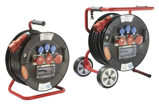 "Professional drum Mammut 460 Version 6, 30m, 3 sockets 230V, 2+1 CEE sockets, with carrying and foot frame image"