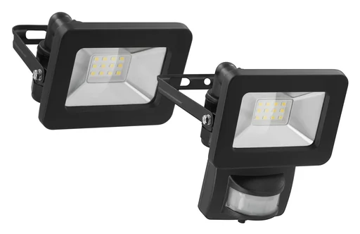 "LED outdoor spotlight with motion detector, black, 20W - 1700lm image"