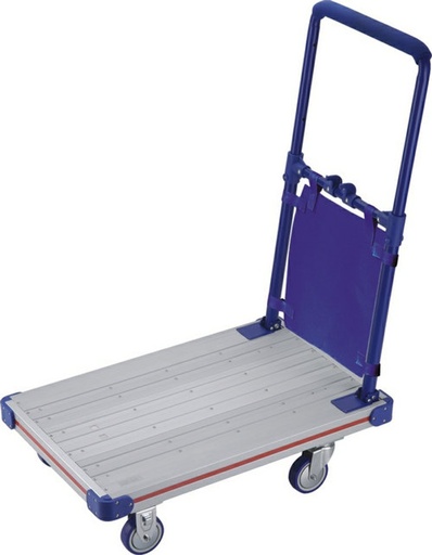 "Push handle trolley made of aluminum loading area 630 x 400 mm, load capacity 150 kg image"