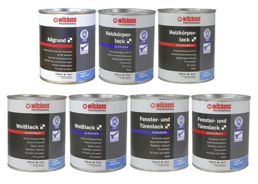 "Professional window and door paint, satin white, 750 ml image"