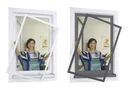 Premium insect screen frame set for windows 120 x 150 cm, anthracite