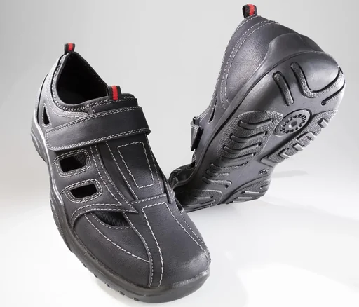 "Slipper with climate zones and velcro closure, color black, size 44 image"
