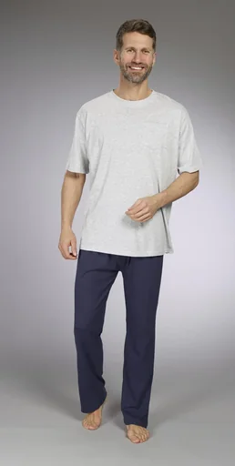 "Men's pajamas, color gray/navy, size M image"