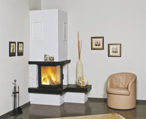 "Nebraska bench right-hand side heating stove 4-8 kW royal-black/natural image"