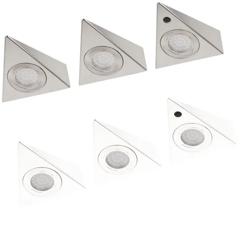 "LED under-cabinet lights in white with motion sensor - 3 pieces image"