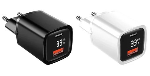 "Dual USB charger with USB-C / A port with fast charging function, 33 Watt PowerDevice image"