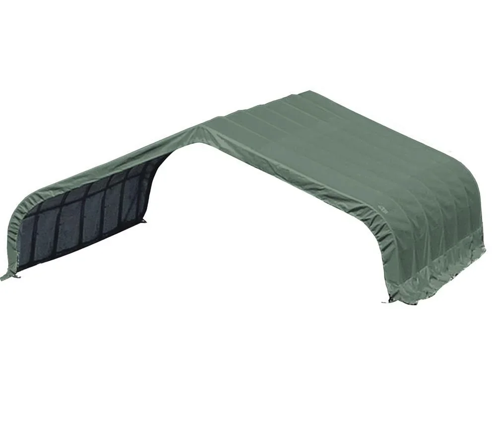 Pasture Shelter Run-In-Shed 49.64 m² Green, 670×730 cm – Open Shelter for Horses & Livestock, Weatherproof