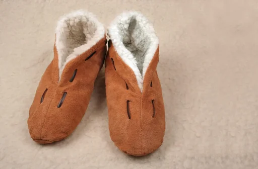 "Fur slippers, brown, size 38/40 image"