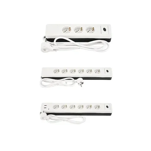 "3-way power strip with combo plug system image"