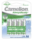 AlwaysReady Solar NiMH battery Mignon (AA) with 600mAh - 4 pieces