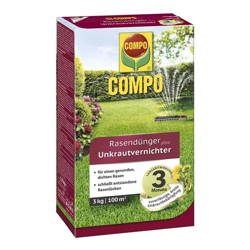 "Lawn fertilizer with weed killer, 3 kg for 100 m² image"