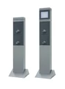 Garden socket column 2-way, made of aluminum