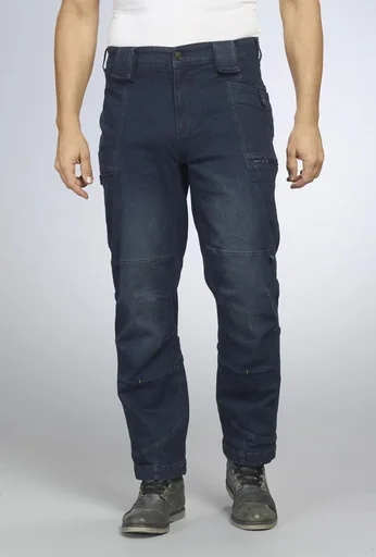 "Work jeans with stretch, color denim blue, size 52 image"