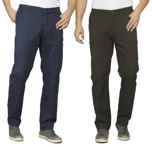 "Stretch trousers with comfortable waistband, color navy, size 48 image"