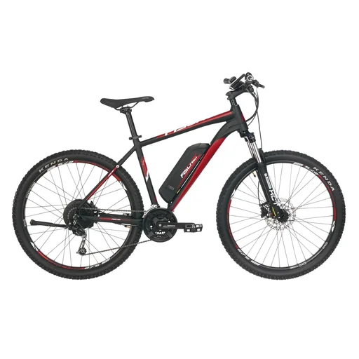 "Unisex E-Bike MTB, 27.5 inches, frame size 48 cm, 10-speed derailleur, matte black, MONTIS EM 1726 image"